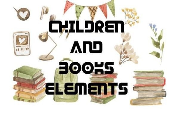 Children and Books Elements