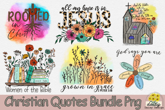 Christian Quotes Png Sublimation Bundle