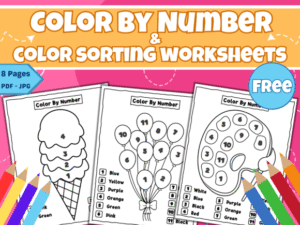 Color by Number&Color Sorting Worksheets