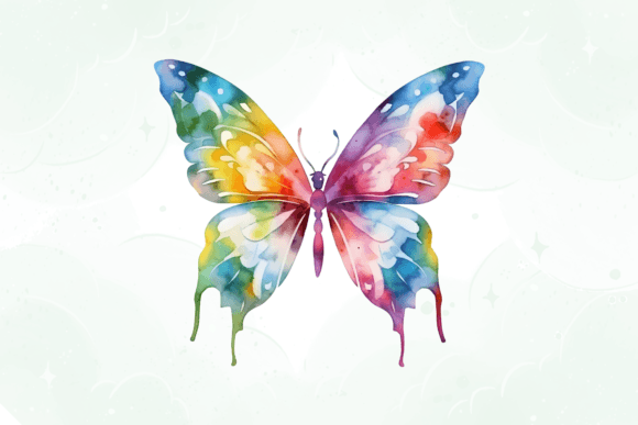 Colorful Butterfly PNG Watercolor