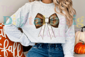 Coquette Football Bow PNG