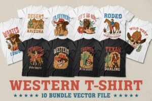Cowboy Western T-Shirt Bundle
