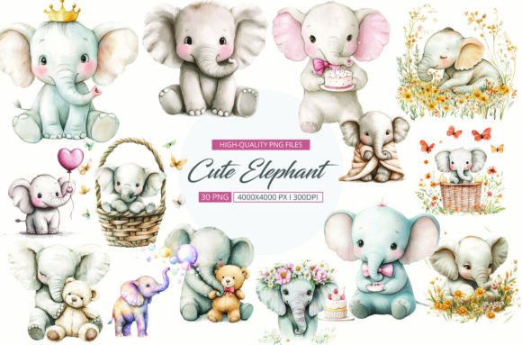 Cute Elephant Clipart