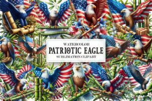 Cute Patriotic Eagle Clipart