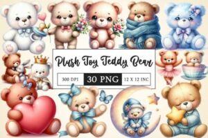 Cute Plush Toy Teddy Bear Clipart