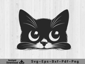 Cute Cat SVG, Peeking Cat Svg Vector