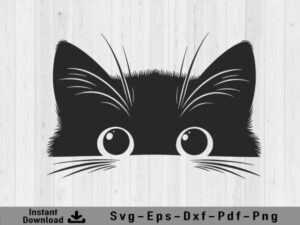 Cute Cat SVG, Peeking Cat Svg Vector