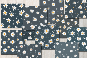 Daisies Digital Papers Set