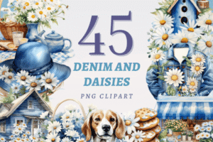 Denim and Daisies PNG Bundle