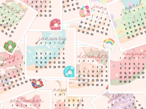 Dreamy Donut Calendar Stickers