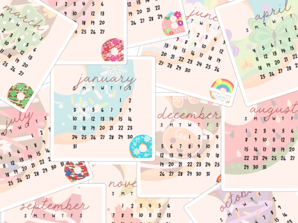 Dreamy Donut Calendar Stickers