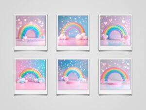 Dreamy Rainbow Studio Background, Photos