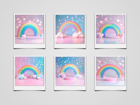 Dreamy Rainbow Studio Background, Photos