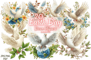 Earth Day Dove Clipart