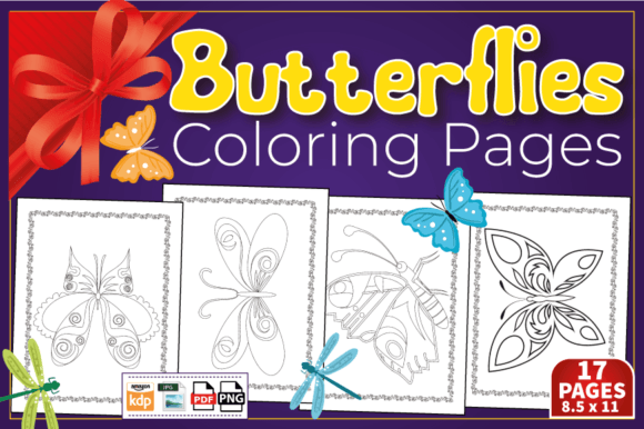 Easy Butterflies Coloring Pages "FREE"