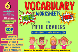 FREE Fifth Grade Vocabulary Worksheets