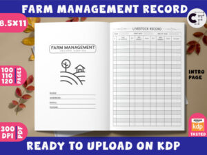 Farm Management Record Keeping Logbook