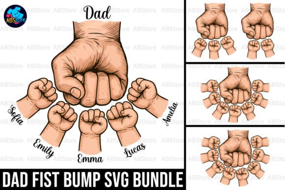 Father's Day Fist Bump SVG Bundle