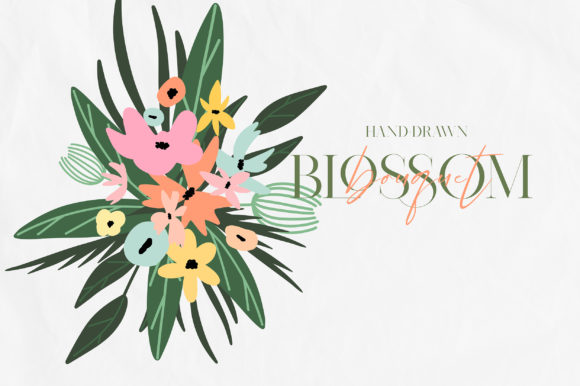 Floral Bouquet Clip Art Graphic