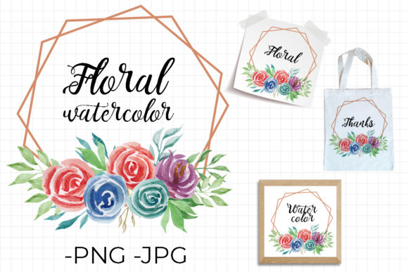 Floral Watercolor Frame Set V3