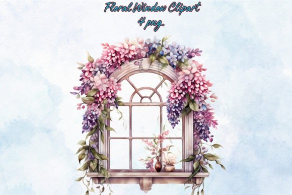 Floral Window Clipart