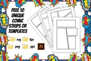 Free Blank Manga Comic Template KDP