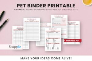 Free Pet Binder Printable