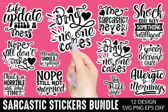 Free Sarcastic Stickers Bundle