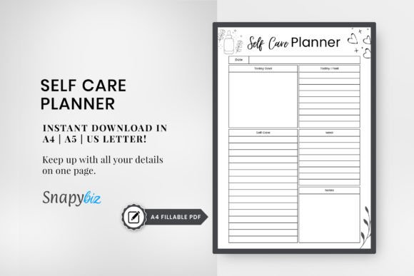 Free Self Care Printable Planner PDF