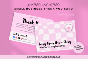 Free Thank You Card Template – Canva