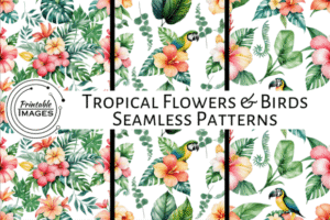 Free Tropical Flowers & Birds