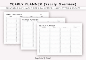 Free Yearly Planner Templates