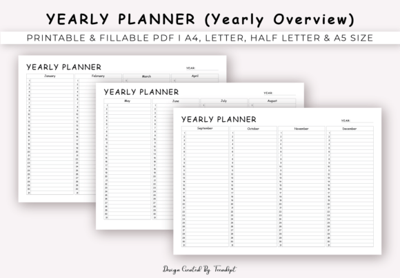 Free Yearly Planner Templates