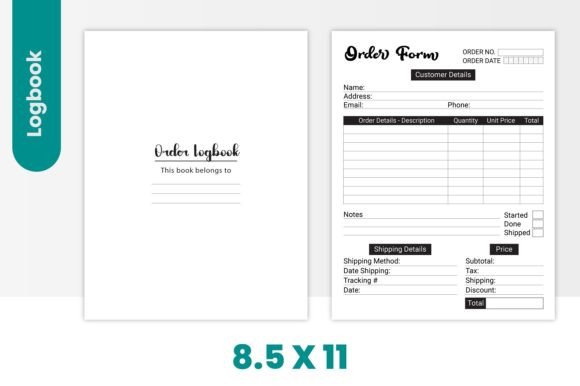 Free Order Log Book for Kdp Interior