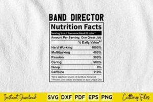 Funny Band Director Nutrition Facts