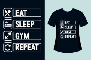 GYM Quotes Typography SVG T Shirt Design