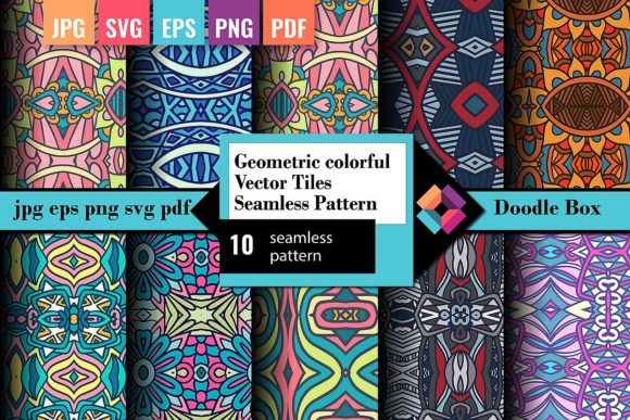 Geometric Colorful Festive Vector Tiles