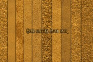 Gold Glitter Paper Pack