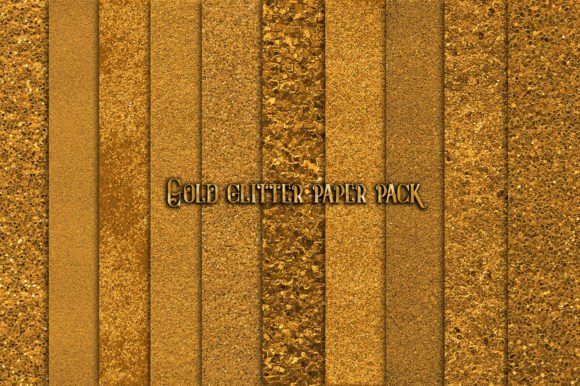 Gold Glitter Paper Pack