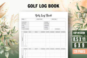 Golf Log Book Journal for Kdp