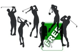 Golfer Silhouette Free Vector Clipart
