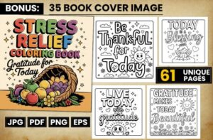 Gratitude for Today Quote Coloring Pages