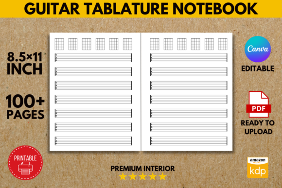 Guitar Tablature Notebook / Music Paper