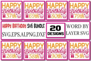 Happy Birthday SVG Bundle Vol. 3