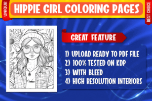 Hippie Girl Coloring Pages