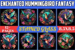 Hummingbird Fantasy Stained Glass