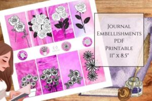 Journal / Planner Embellishments Florals