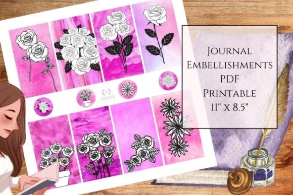 Journal / Planner Embellishments Florals