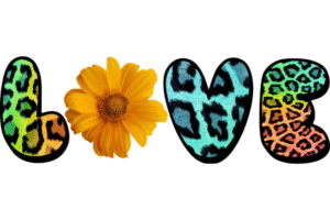 Love Sublimation Yellow Flower