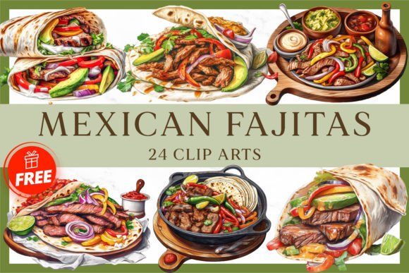 Mexican Fajitas Illustrations Bundle
